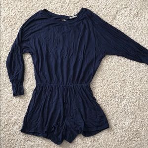 Navy long sleeve romper